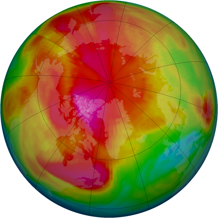 Arctic ozone map for 01 March 1980